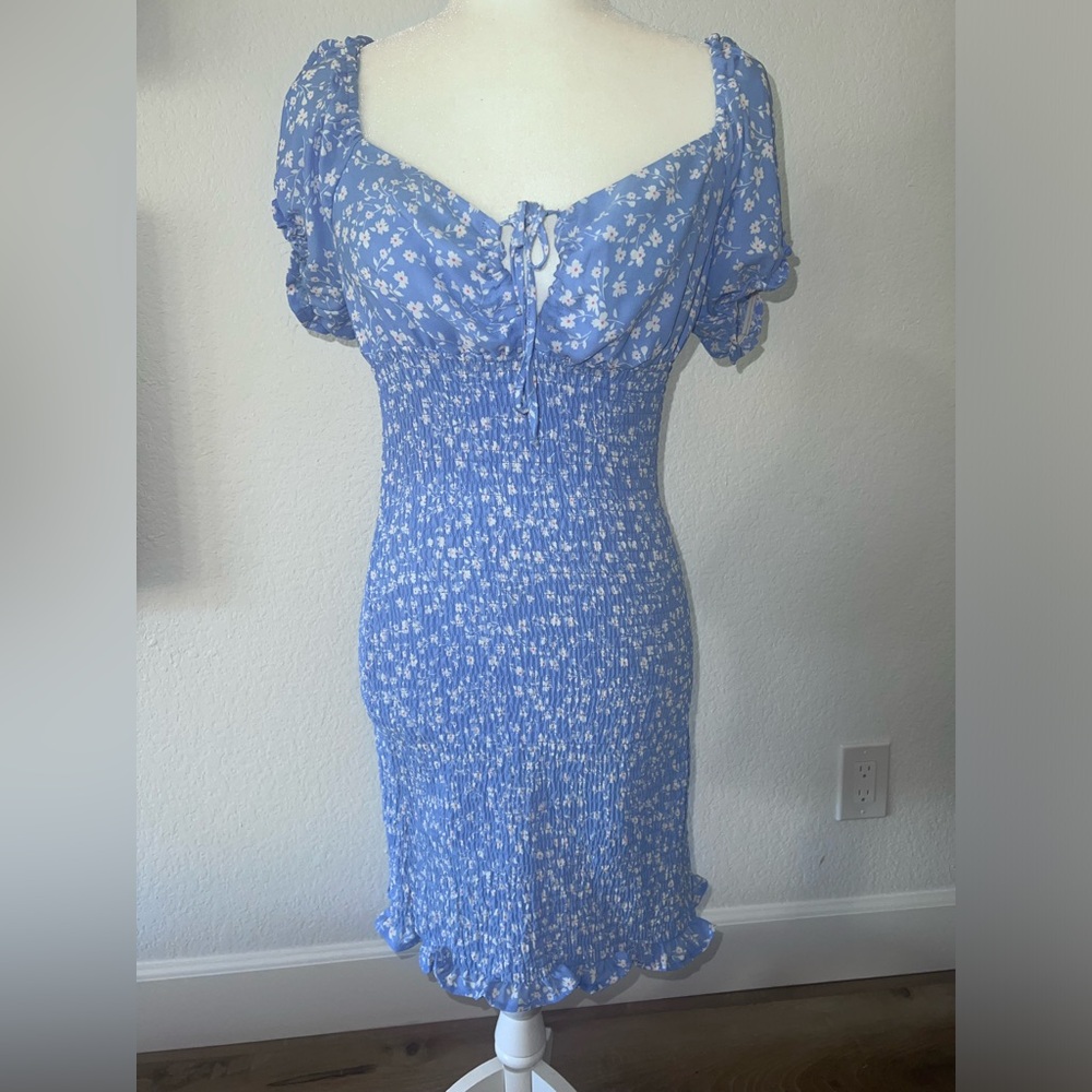 Beautiful blue floral dress